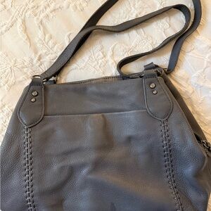 The Sak Charcoal Leather Shoulder Bag